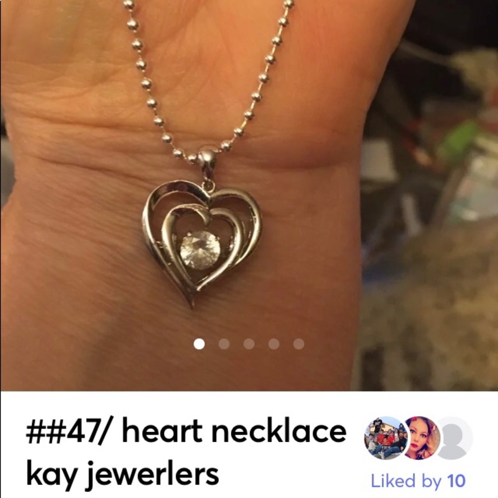 Double heart necklace